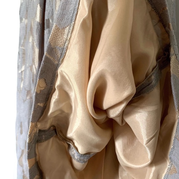 Mikarose 1940s Style Modest Dress Renee Gold & Grey Lace XS - Picture 8 of 13
